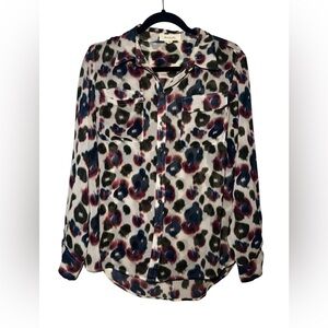 Vince Camuto Multicolor Leopard Button-Down Shirt